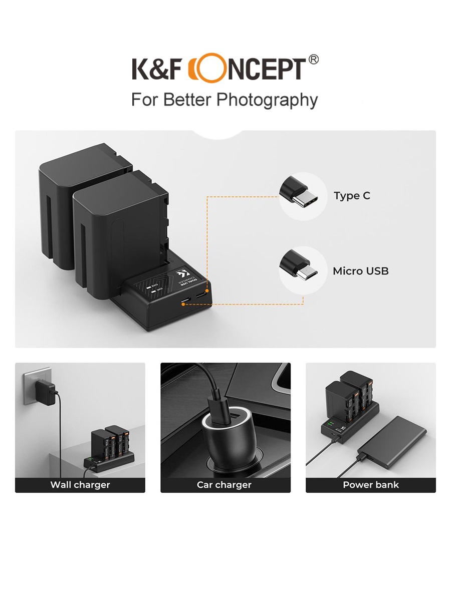 Pin K&F CONCEPT NP-F970 6600mAh 48W | KF28.0047