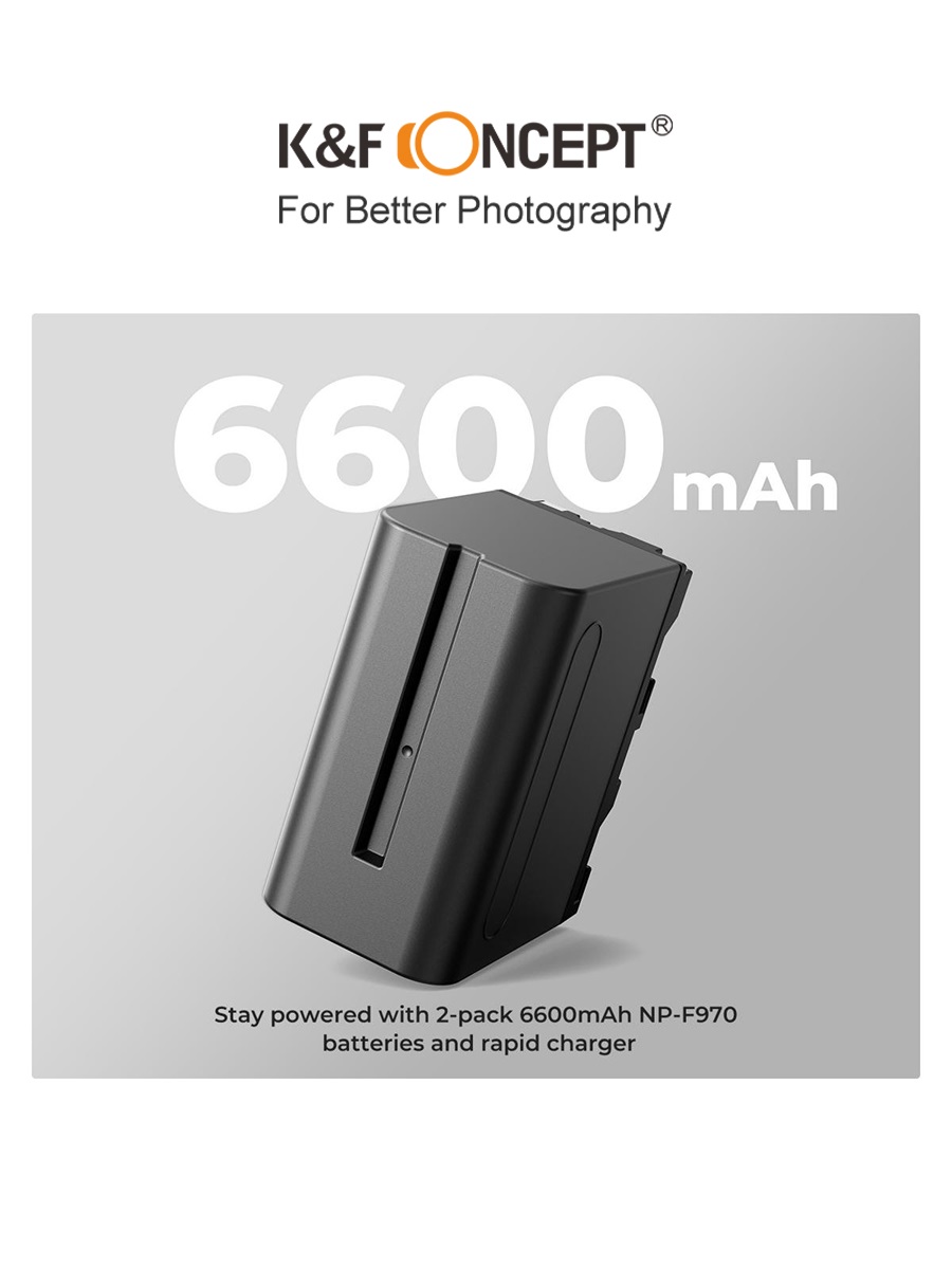 Pin K&F CONCEPT NP-F970 6600mAh 48W | KF28.0047
