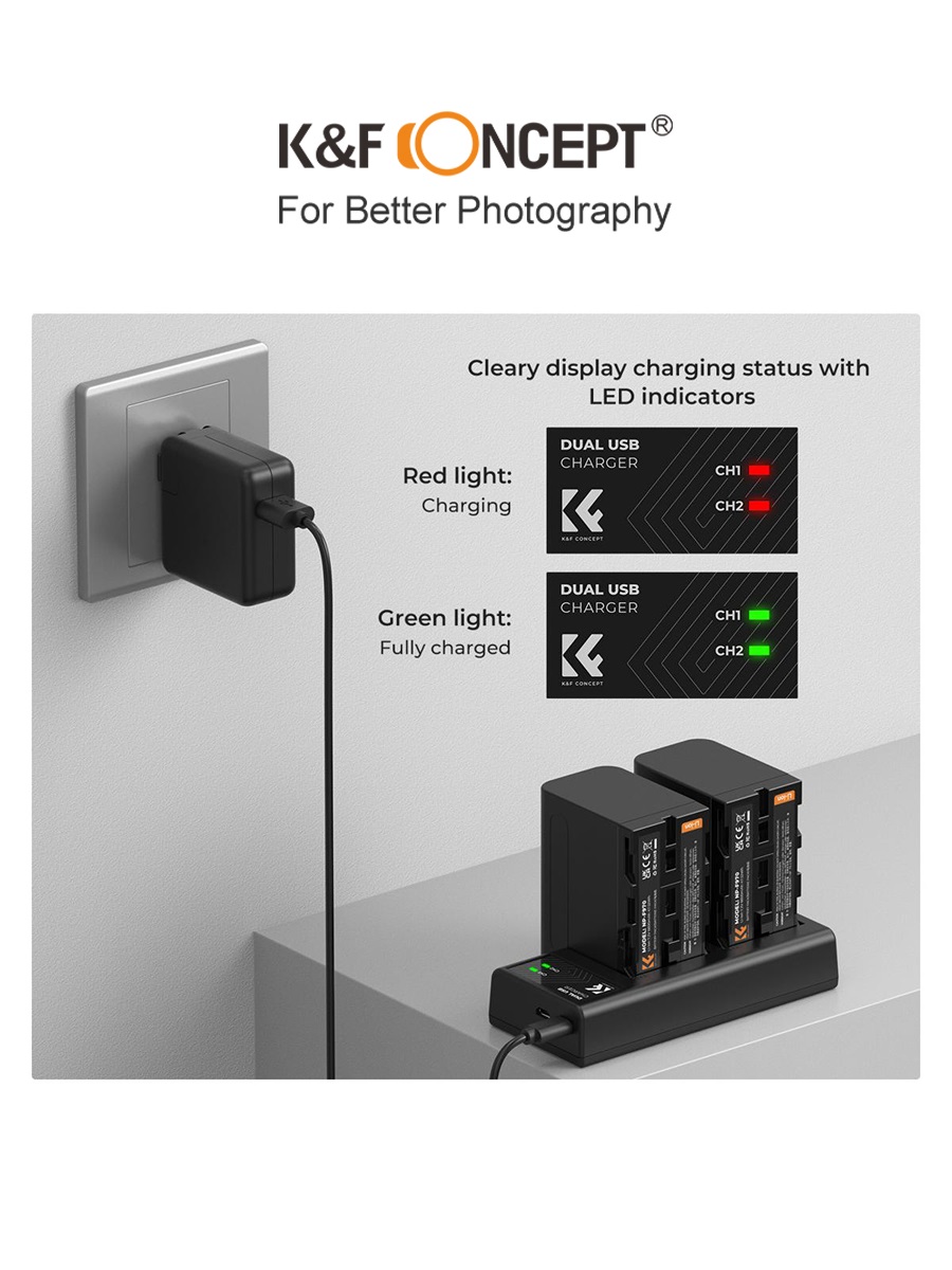 Pin K&F CONCEPT NP-F970 6600mAh 48W | KF28.0047