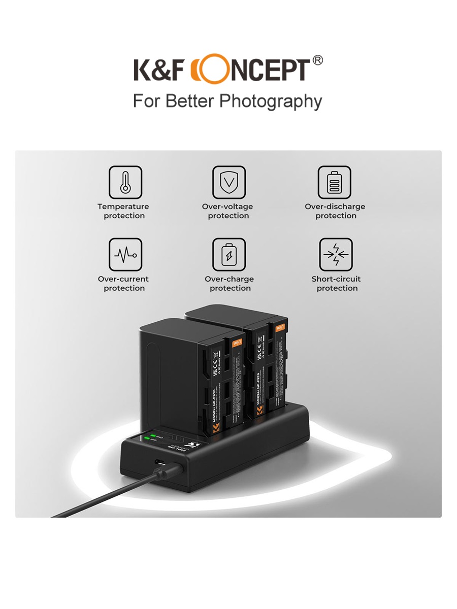 Pin K&F CONCEPT NP-F970 6600mAh 48W | KF28.0047