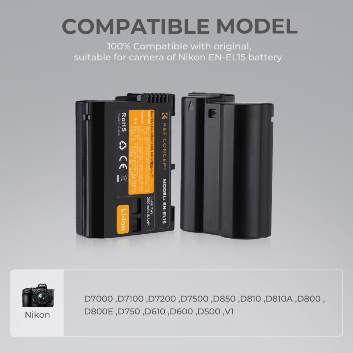 Pin K&F Concept dành cho Nikon EN-EL15