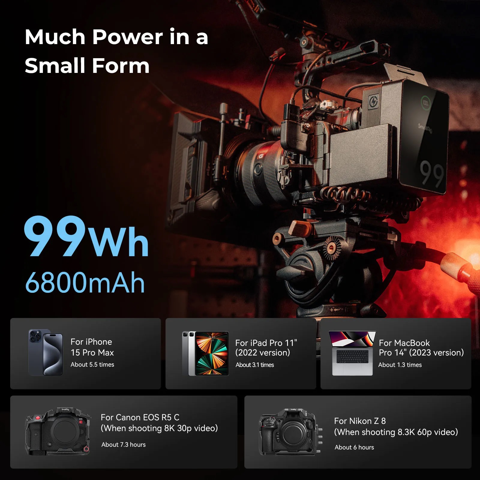 Pin SmallRig VB99 Pro mini V Mount Battery 4292