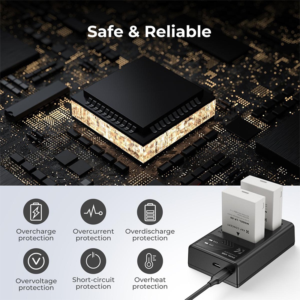 Pin máy ảnh K&F CONCEPT LP-E8