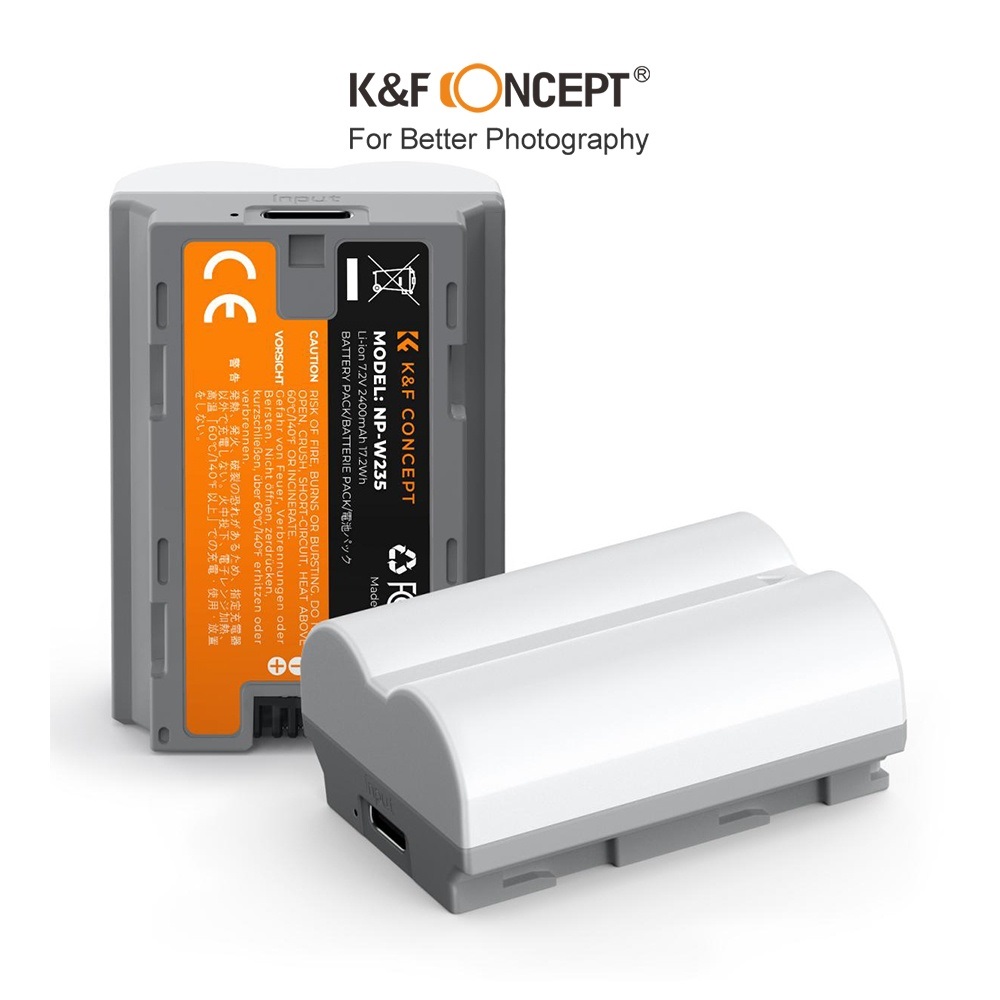 Pin máy ảnh K&F CONCEPT Fujifilm NP-W235 | Sạc trực tiếp