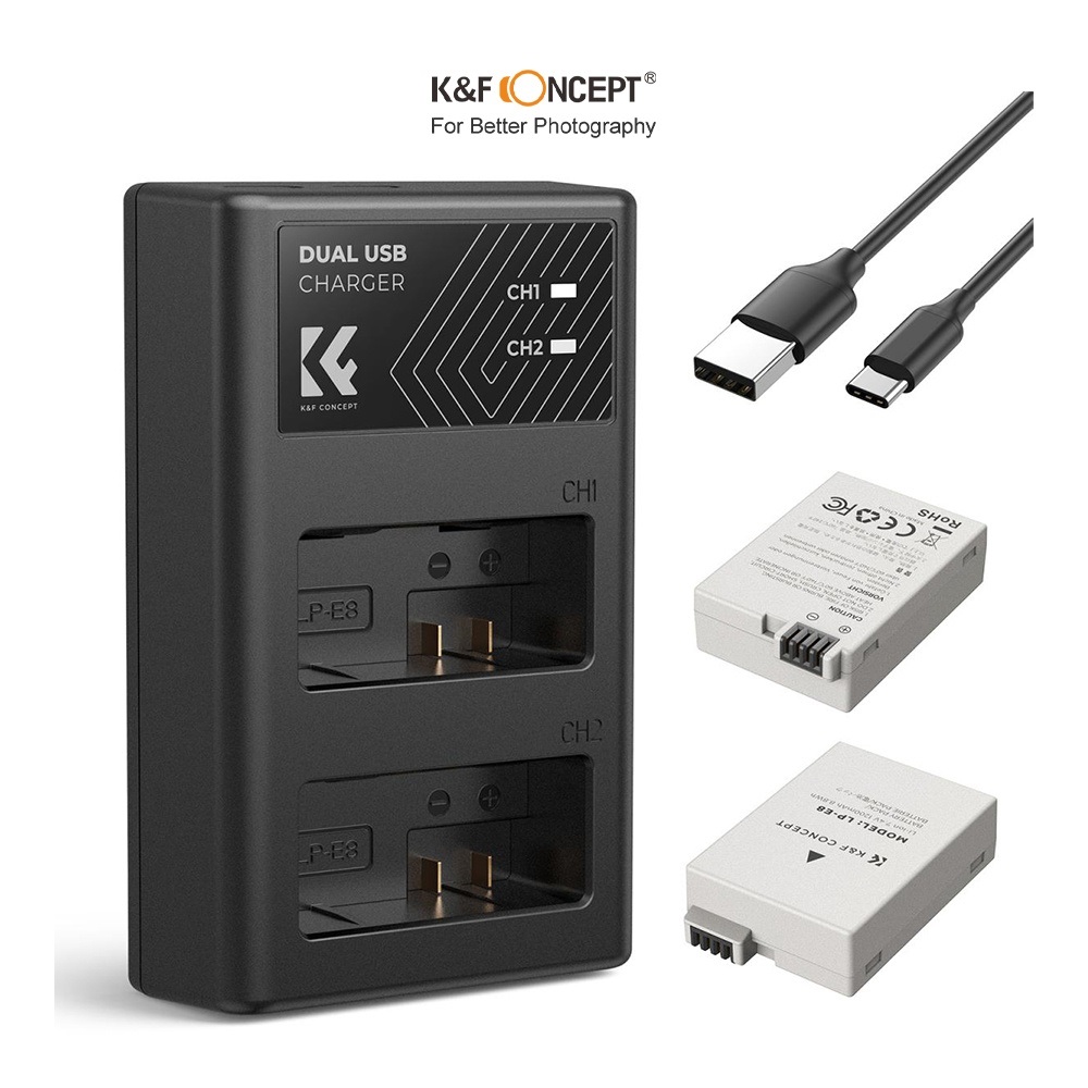 Pin máy ảnh K&F CONCEPT LP-E8