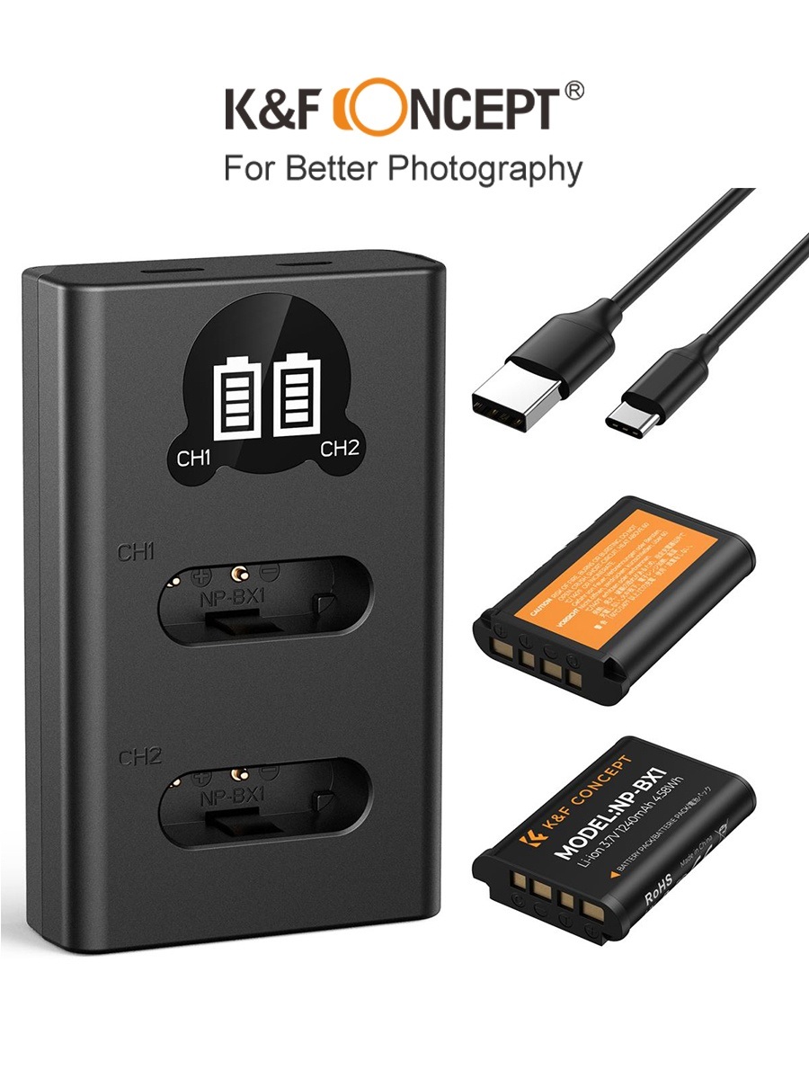 Pin máy ảnh K&F CONCEPT NP-BX1 dành cho ZV-1, ZV-1F, DSC-RX100, DSC-RX100 VII, RX100VA, RX100 VI