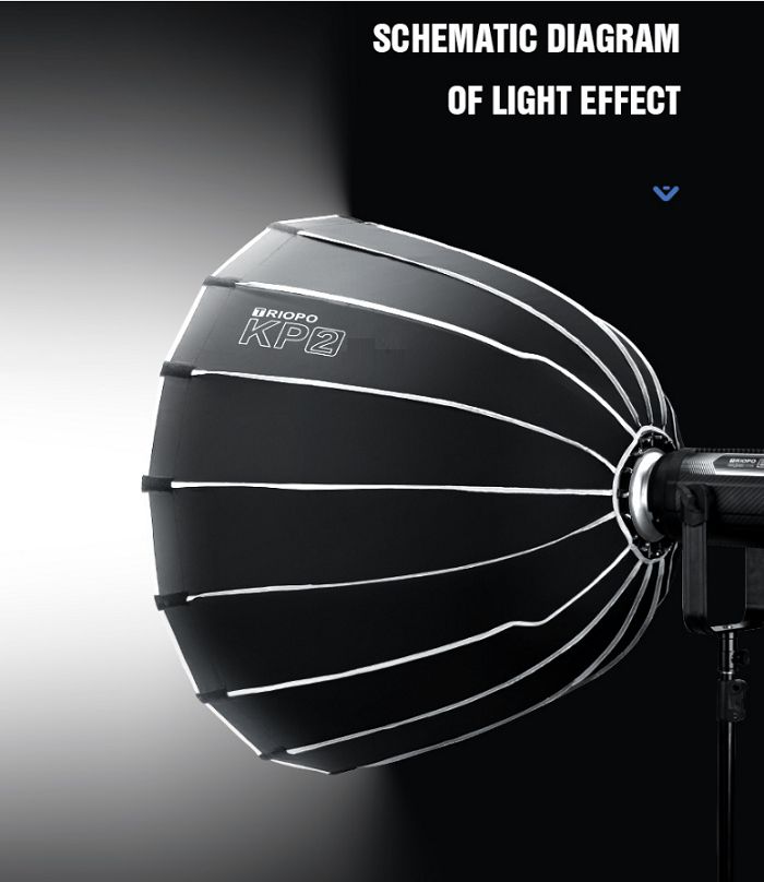 SOFTBOX PARABOLIC THAO TÁC NHANH TRIOPO KP2-90 90cm - không tổ ong