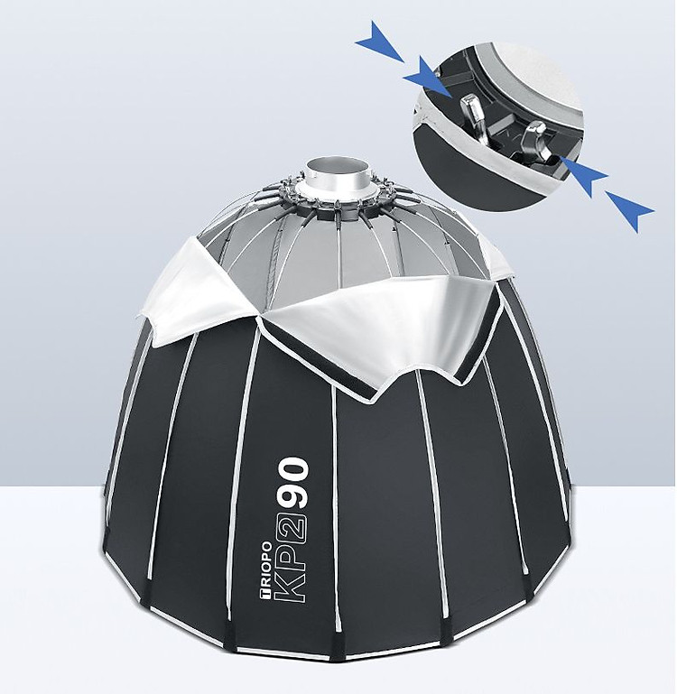 SOFTBOX PARABOLIC THAO TÁC NHANH TRIOPO KP2-90 90cm - không tổ ong