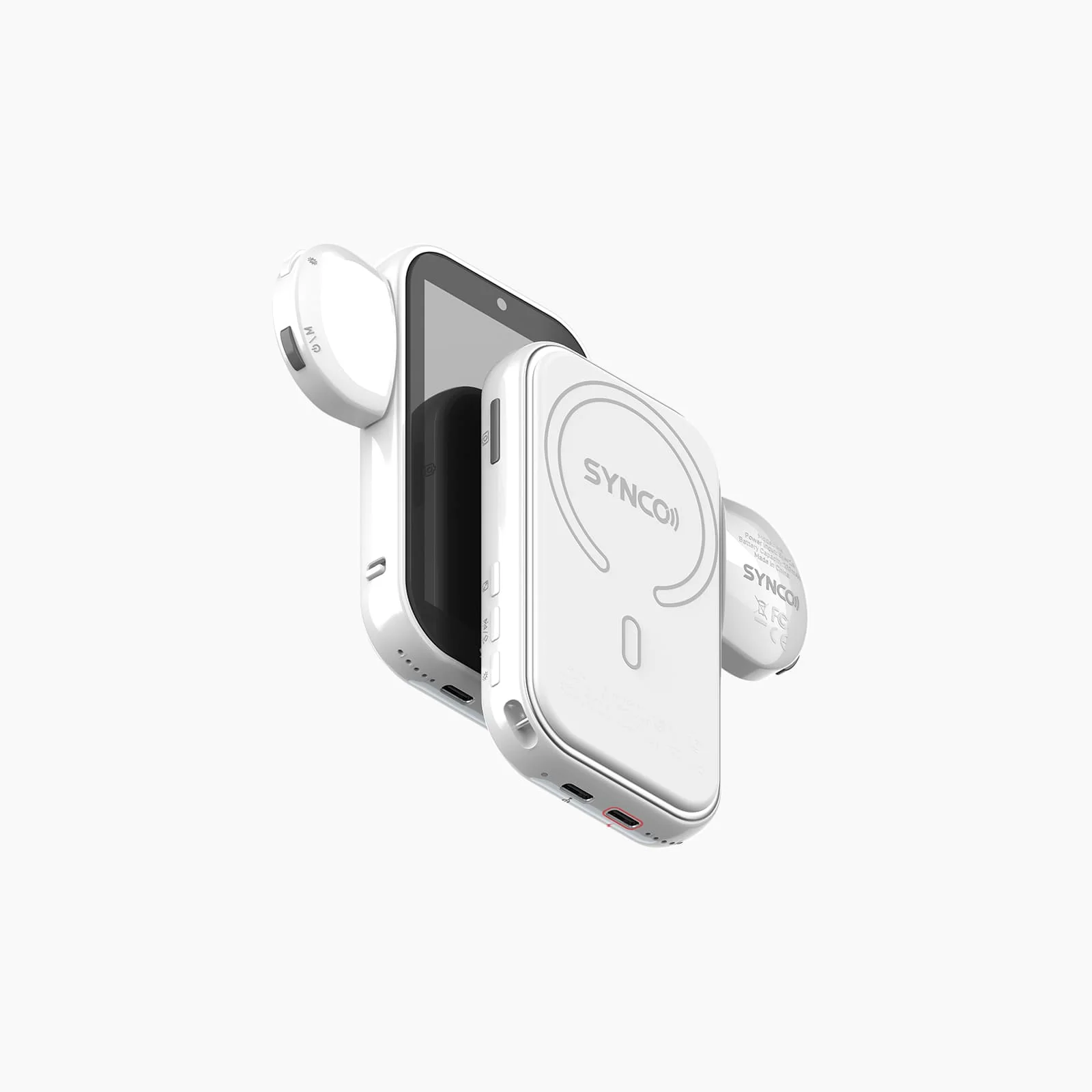 SYNCO XView M4 AI Smart Phone Monitor, AI Gesture Control, Built-In Fill Light, 4K Wired Display, WiFi-Free Connection, Magnetic Mount, 10m Bluetooth Shutter