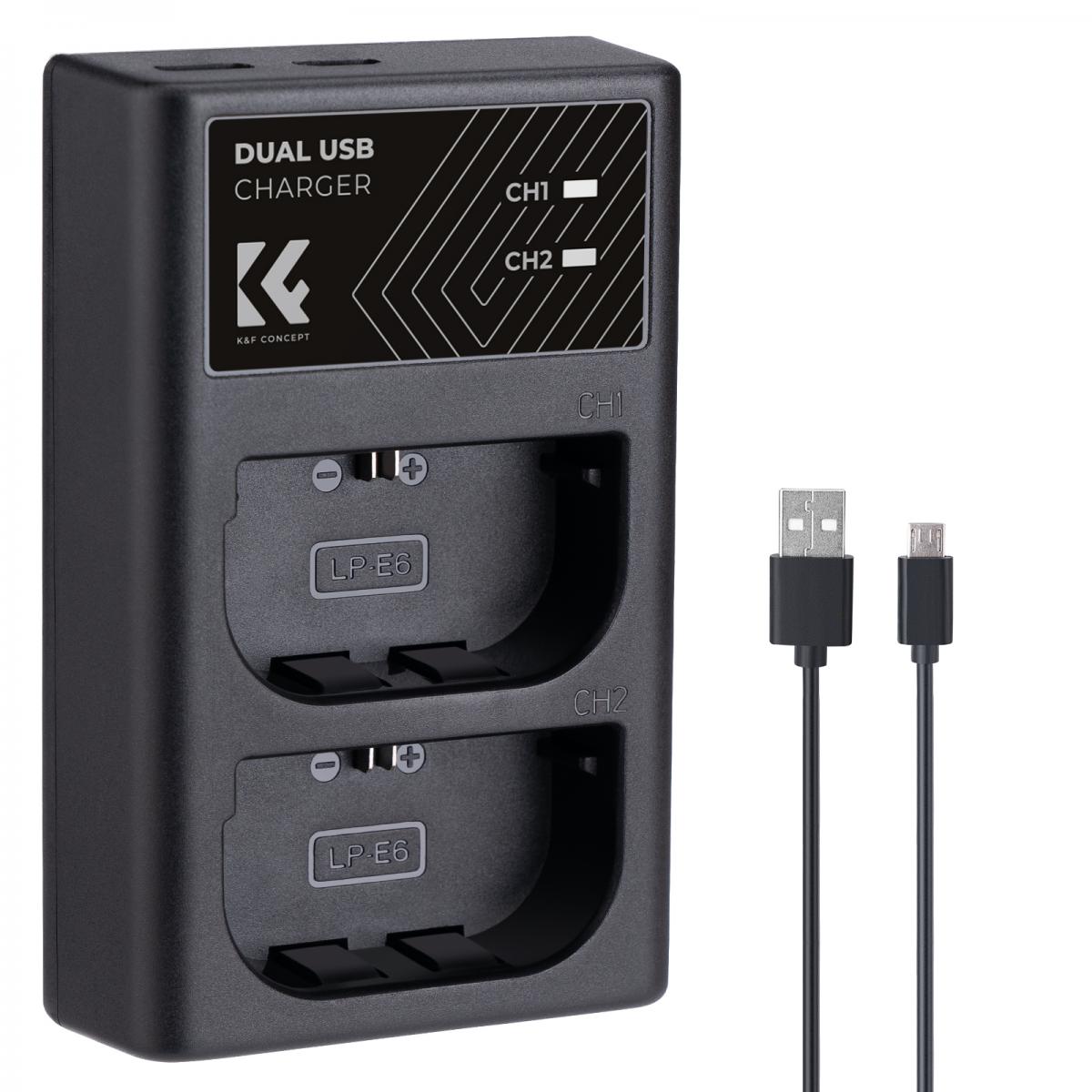 Sạc pin máy ảnh Canon LP-E6NH - Thương hiệu K&F Concept
