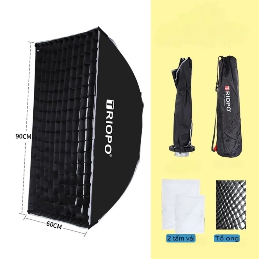 Softbox Thao Tác Nhanh Triopo KD 80-120cm Kèm Tổ Ong