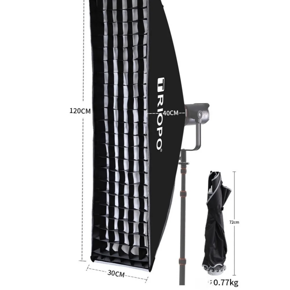 Softbox Triopo Thao Tác Nhanh KD 30x120cm kèm tổ ong