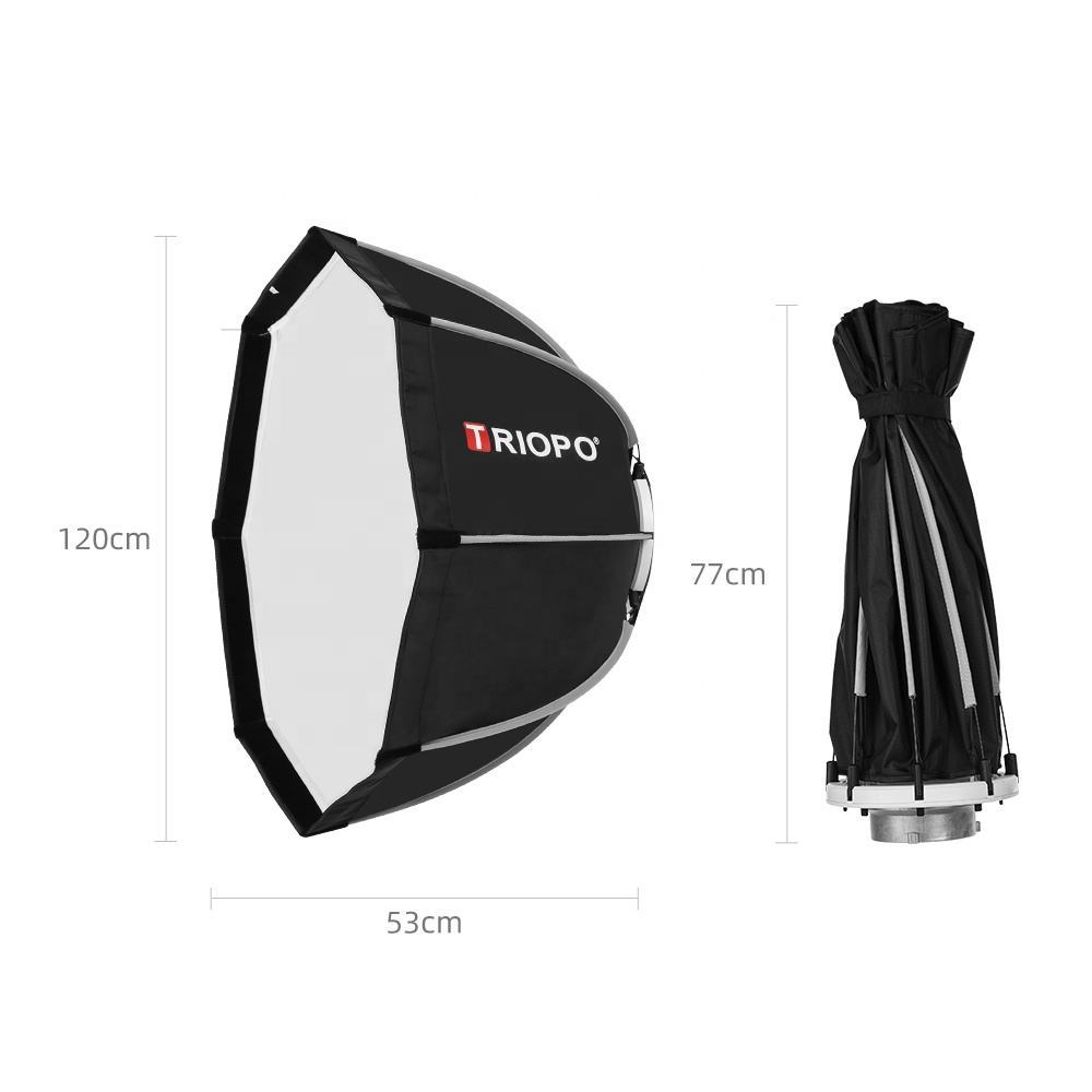 Softbox bát giác thao tác nhanh Triopo K2-90 Không Lưới ngàm Bowen