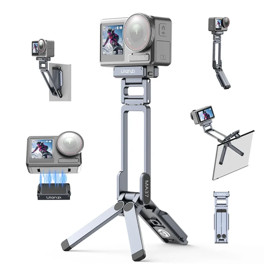 Tripod Mini Từ Tính Tháo Lắp Nhanh Ulanzi MA37 Dành Cho DJI Osmo Action 6 / Osmo Nano / Action 5 Pro / Action 4 / Action 3 Chính Hãng