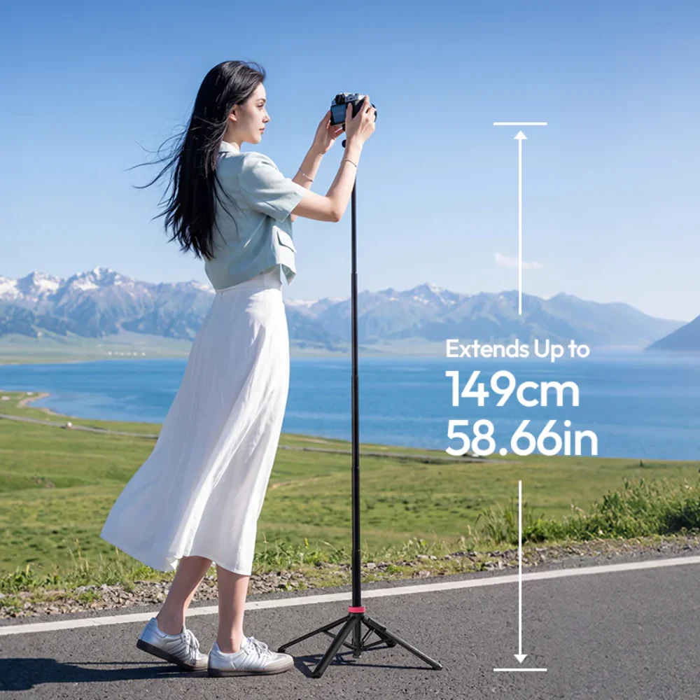 Tripod Từ Tính Cho Điện Thoại Ulanzi MT-44M, Chiều Cao 150cm, Điều Khiển Chụp Ảnh Tích Hợp, Chân Auto Open Chính Hãng