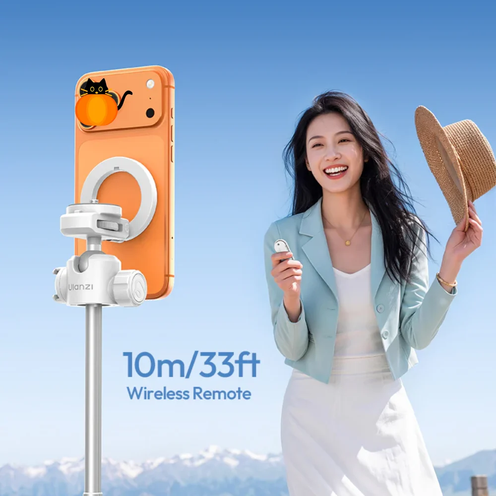 Tripod Từ Tính Cho Điện Thoại Ulanzi MT-44M, Chiều Cao 150cm, Điều Khiển Chụp Ảnh Tích Hợp, Chân Auto Open Chính Hãng