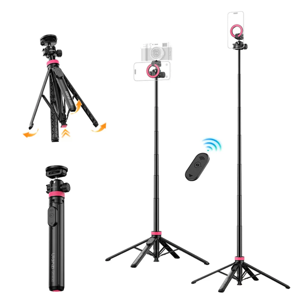 Tripod Từ Tính Cho Điện Thoại Ulanzi MT-44M, Chiều Cao 150cm, Điều Khiển Chụp Ảnh Tích Hợp, Chân Auto Open Chính Hãng
