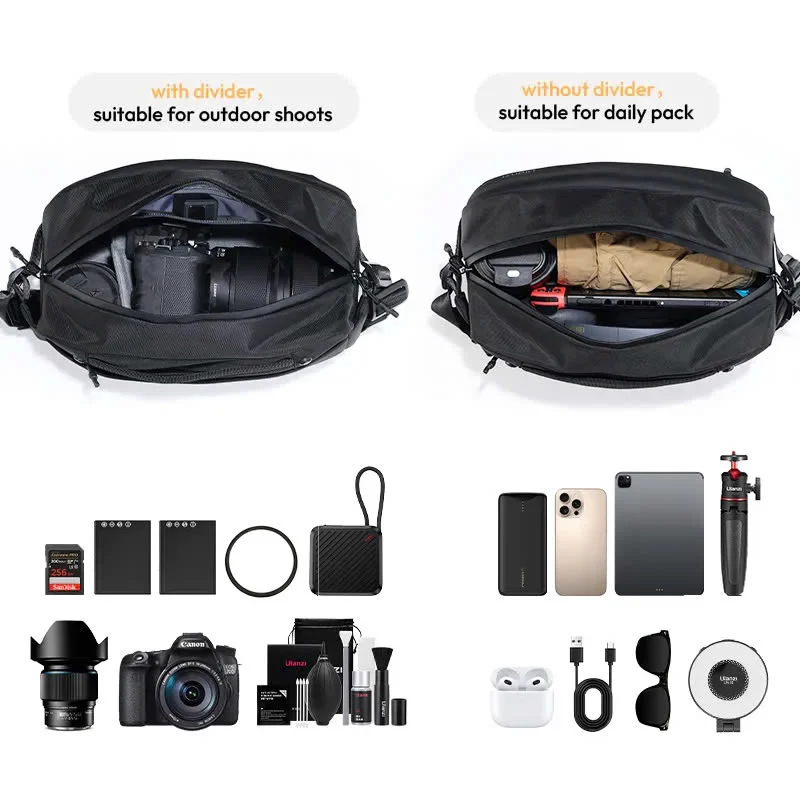 Túi đeo chéo đựng máy ảnh Ulanzi 10L dành cho du lịch ngoài trời -Ulanzi PB038 TraveSling Bag V2 - B120