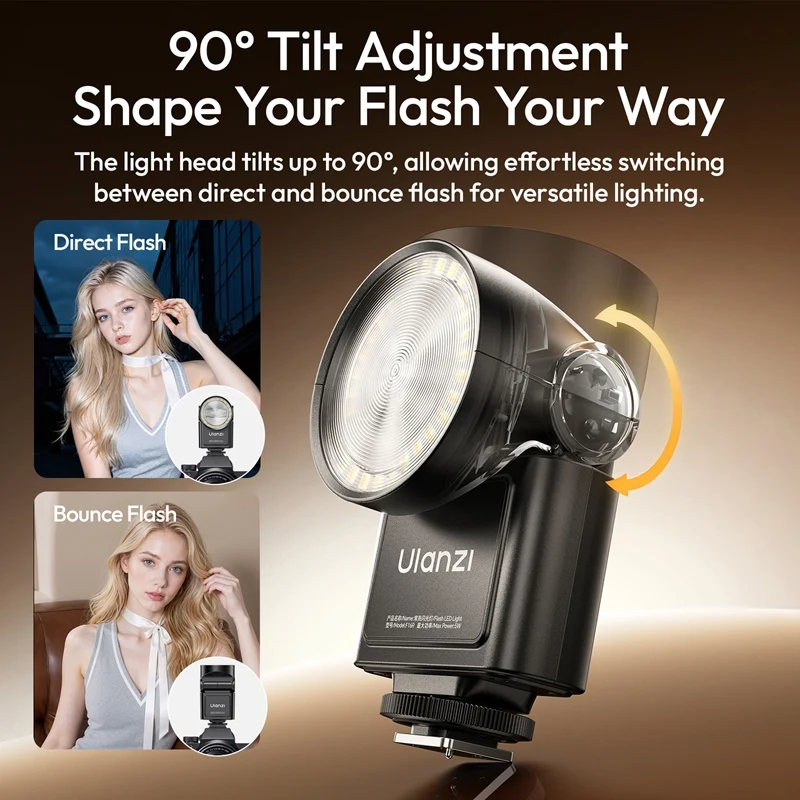 ULANZI F16R Đèn Flash Máy Ảnh Kết Hợp LED 5W GN16 2500K–6500K Chính Hãng