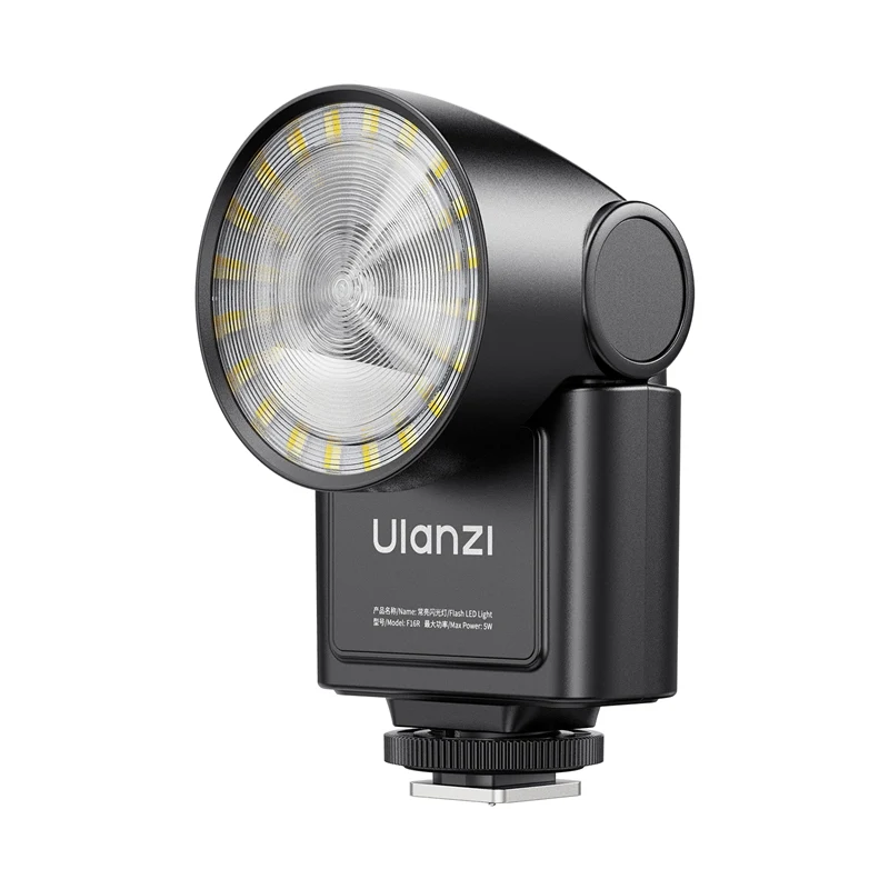ULANZI F16R Đèn Flash Máy Ảnh Kết Hợp LED 5W GN16 2500K–6500K Chính Hãng