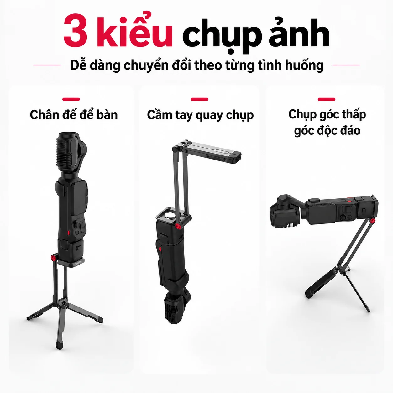 ULANZI MA66L Tripod Từ Tính Đa Năng Cho Insta360 Luna Ultra, Xoay Góc Linh Hoạt Chính Hãng