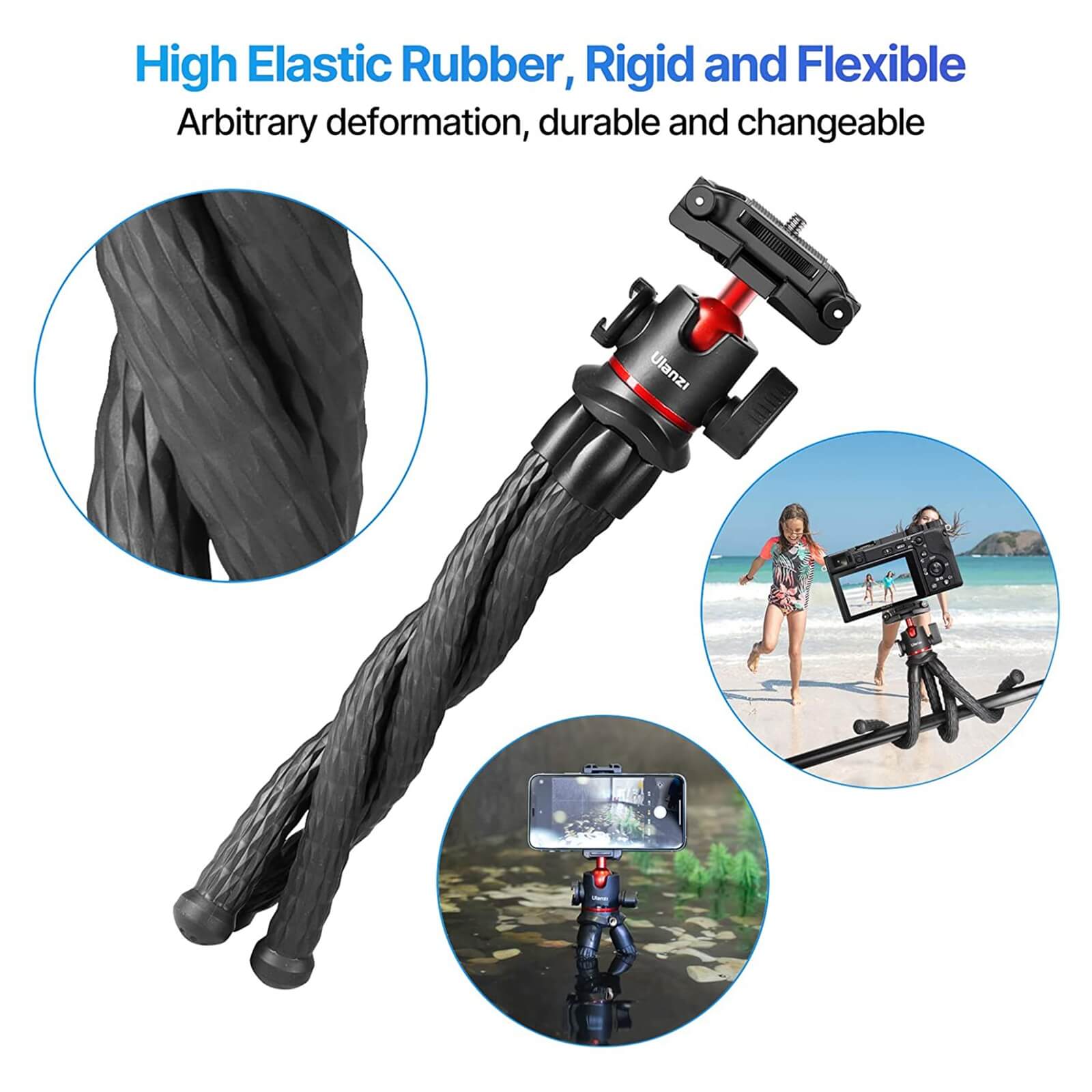 ULANZI MT-33 - Chân Tripod bạch tuộc dành cho Máy ảnh & Điện thoại, Ballhead xoay 360°