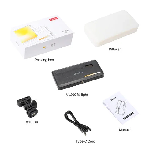 ULANZI VL200BI-COLOR (2500-9000K) - Đèn LED 2 màu, tích hợp pin 5000mAh có thể sạc lại