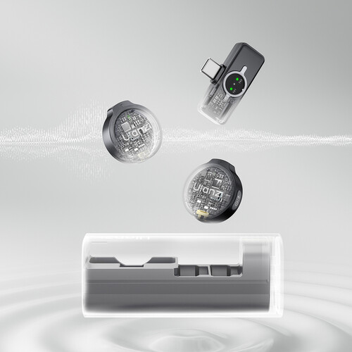 Ulanzi A21 2-Person Wireless Microphone System (2.4 GHz, Lightning, Black & White)