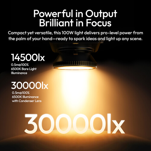 Ulanzi C01 100W Bi-Color COB LED Light with Condenser Lens