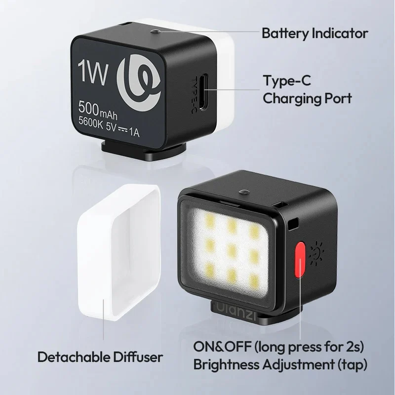 Ulanzi DG01 Cube Light đèn hình khối 1W siêu nhỏ gọn