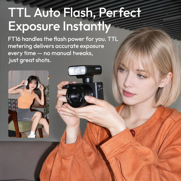 Ulanzi FT16 Đèn flash máy ảnh TTL tương thích với máy ảnh camera S