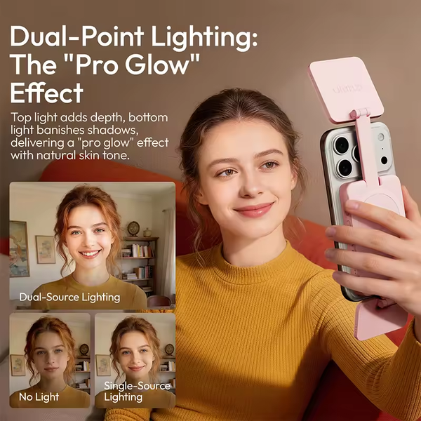 Ulanzi GL01 Đèn mini Dual-Side selfie từ tính công suất 3W dung lượng pin 750mAh chính hãng
