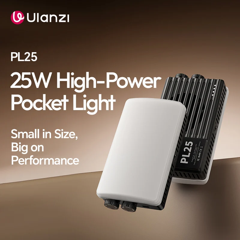 Ulanzi PL25 Đèn LED Cầm Tay Công Suất Cao 25W Bi Color