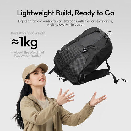 Ulanzi TP01 Travel Photography Backpack (Black, 25L)