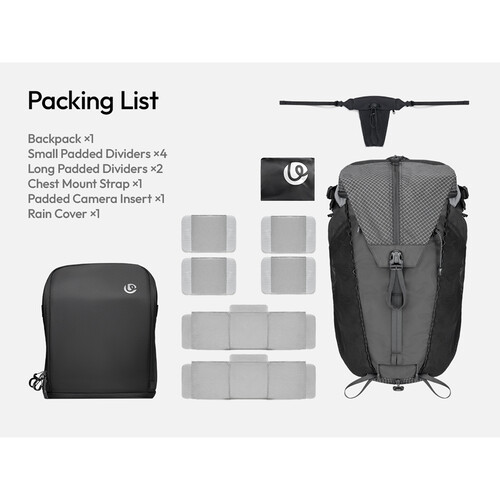 Ulanzi TP01 Travel Photography Backpack (Black, 25L)