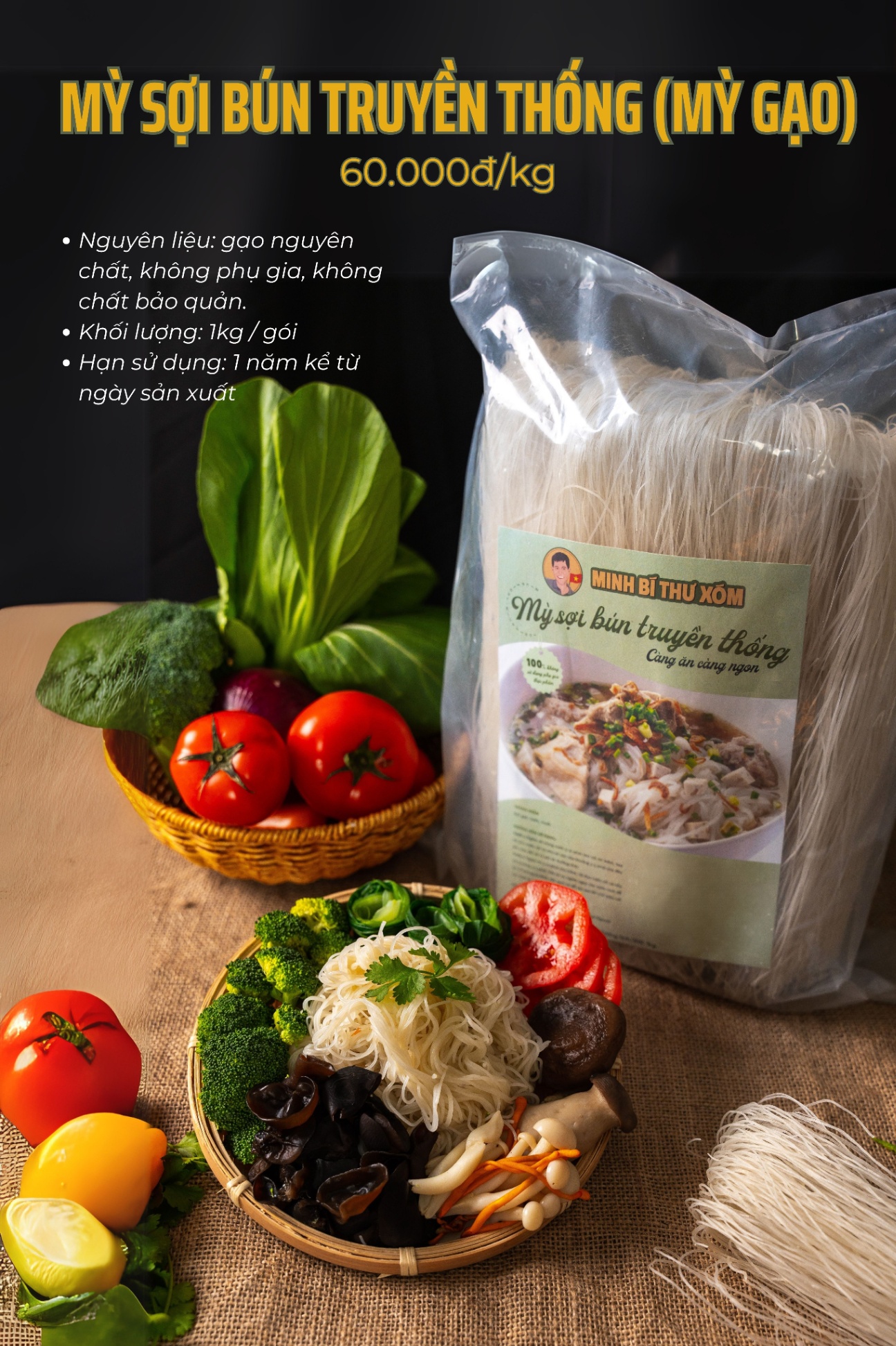 Mỳ Sợi Bún Truyền Thống 1 Kg