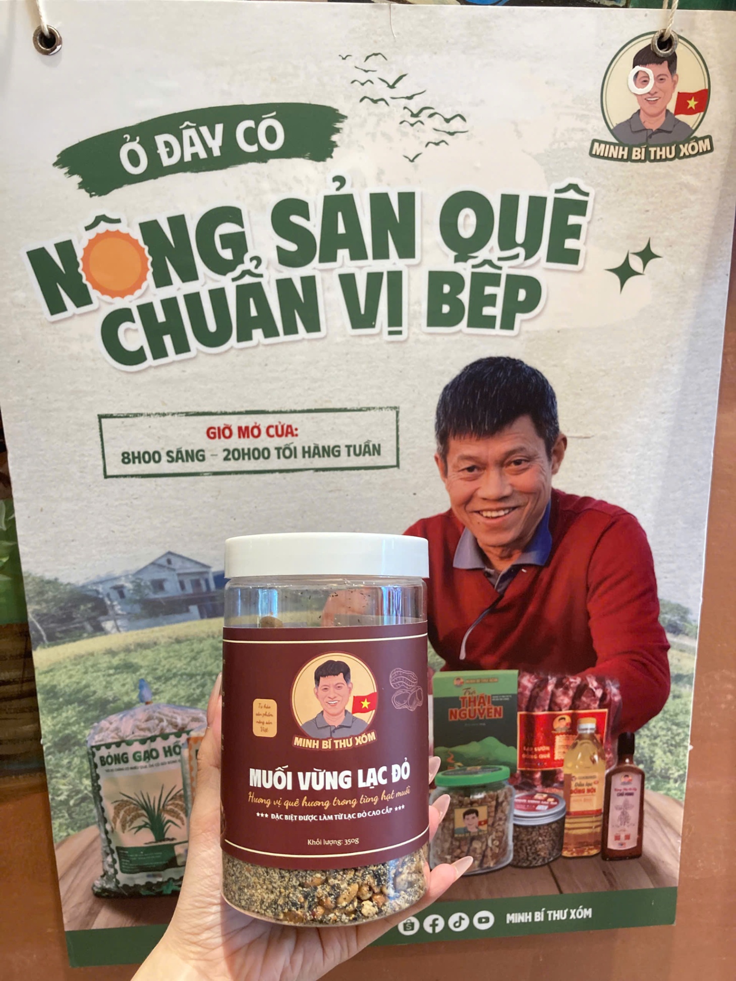 1 hộp muối vừng lạc đỏ 350gr