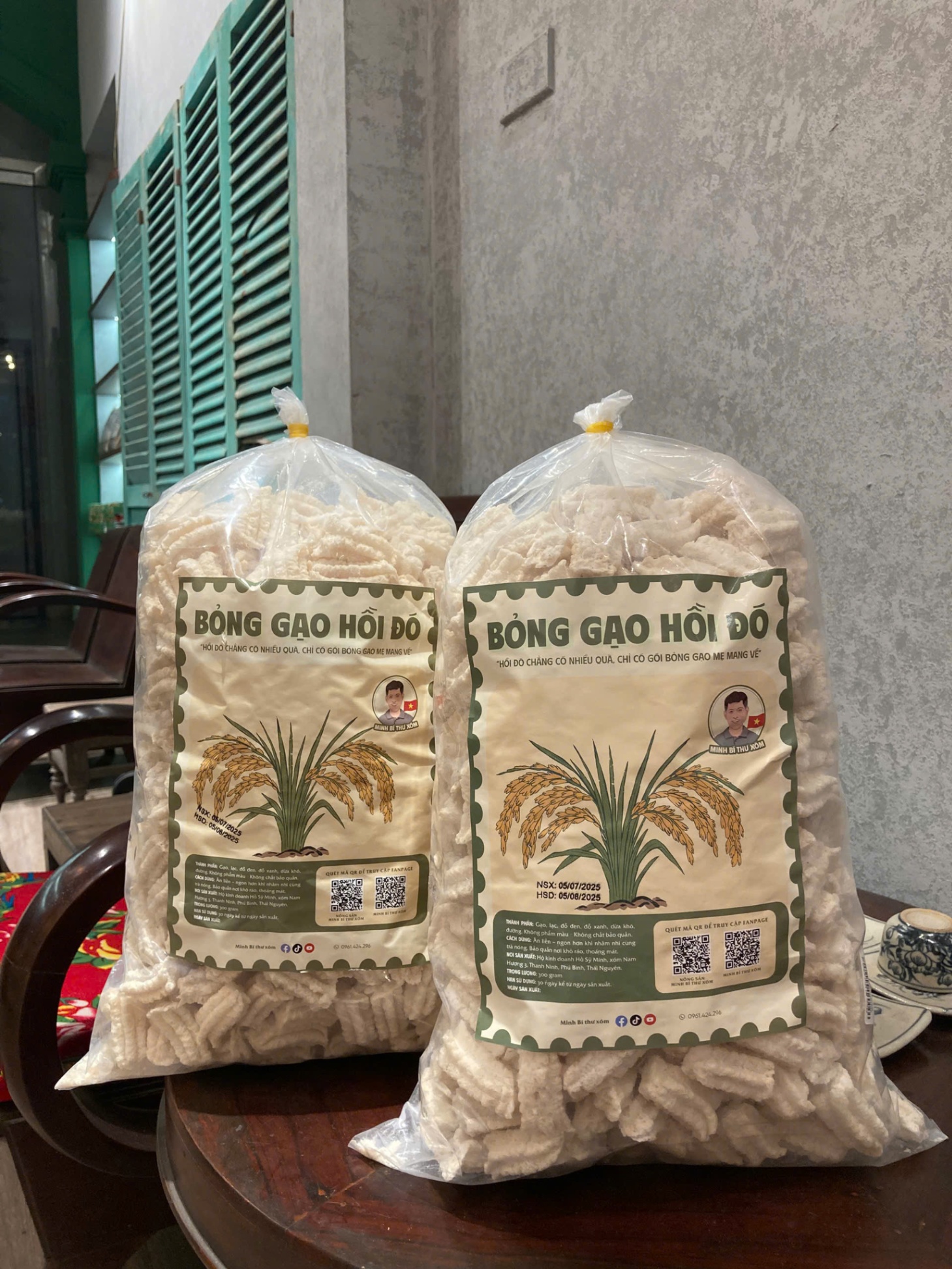 Combo 2 túi bỏng gạo