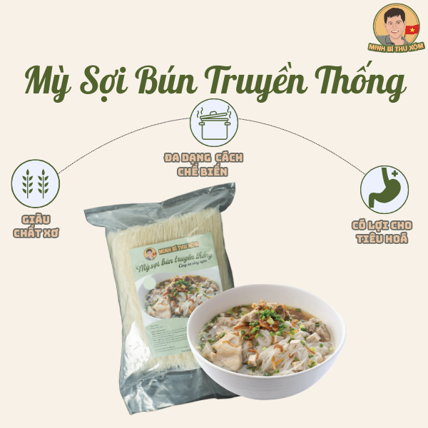 2kg Mỳ Sợi Bún Truyền Thống