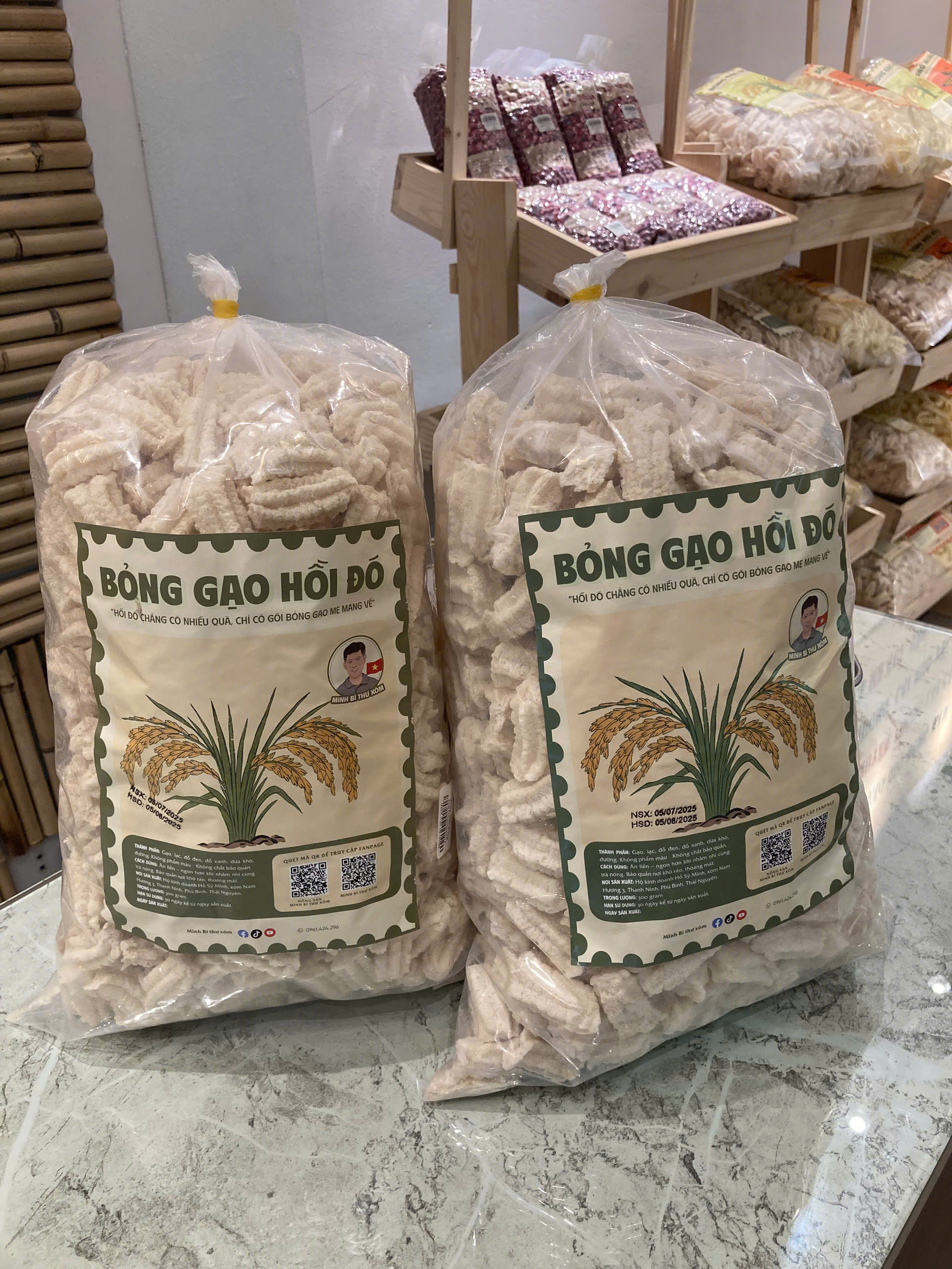 Combo 4 túi bỏng 2 vị (ngô + gạo) dạng viên