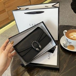 TÚI ĐẦU RỒNG QUAI XÍCH ĐEN - Đen