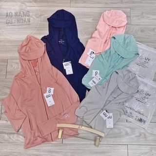 ÁO CHỐNG NẮNG NGẮN CHẤT G.U - Xanh than - M