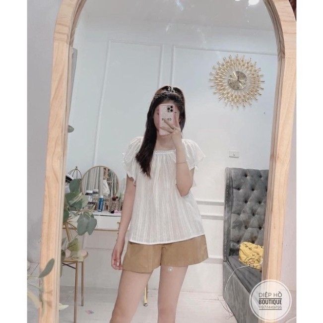 SET BỘ ÁO TAY RƠI TRẮNG