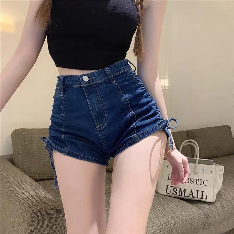 QUẦN SHORT JEANS RÚT SƯỜN