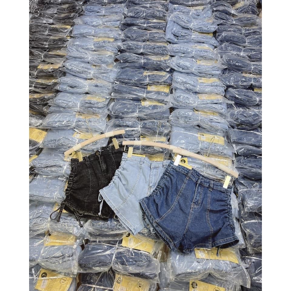 QUẦN SHORT JEANS RÚT SƯỜN