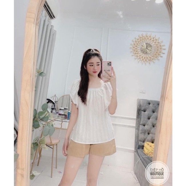 SET BỘ ÁO TAY RƠI TRẮNG