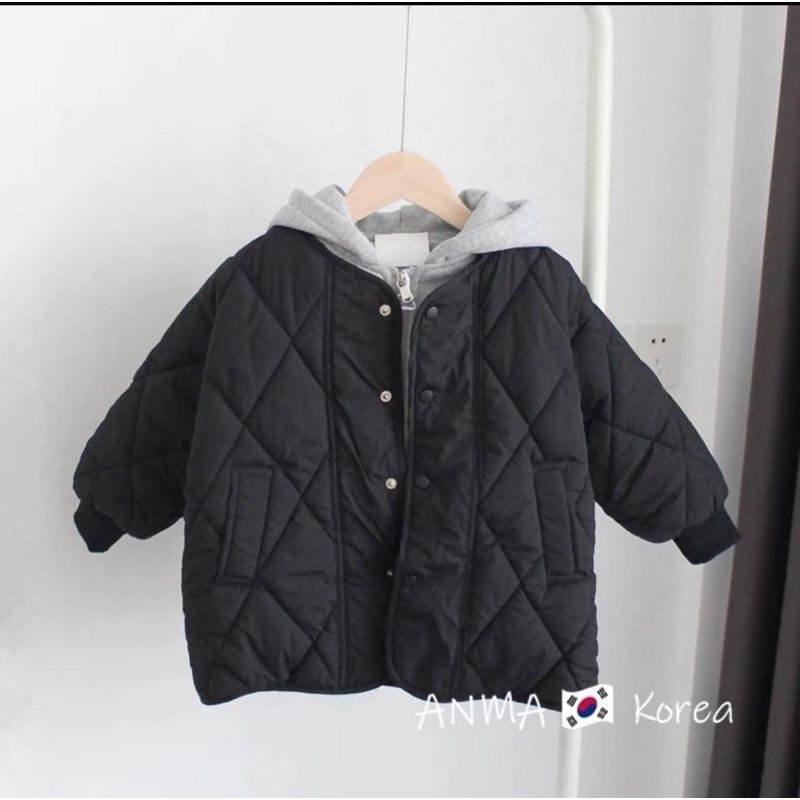 ÁO KHOÁC TRÁM PHỐI MŨ CHO BÉ - 02