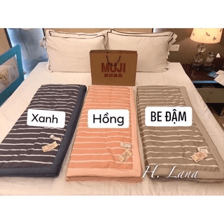 CHĂN KẺ MUJI - Hồng