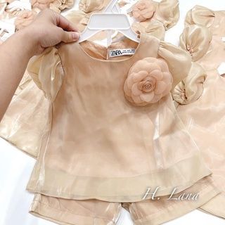 SET ÁO TƠ ÓNG ĐÍNH HOA CHO BÉ GÁI