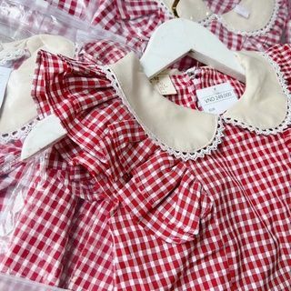 VÁY KẺ KARO ĐỎ CHO BÉ GÁI - 06